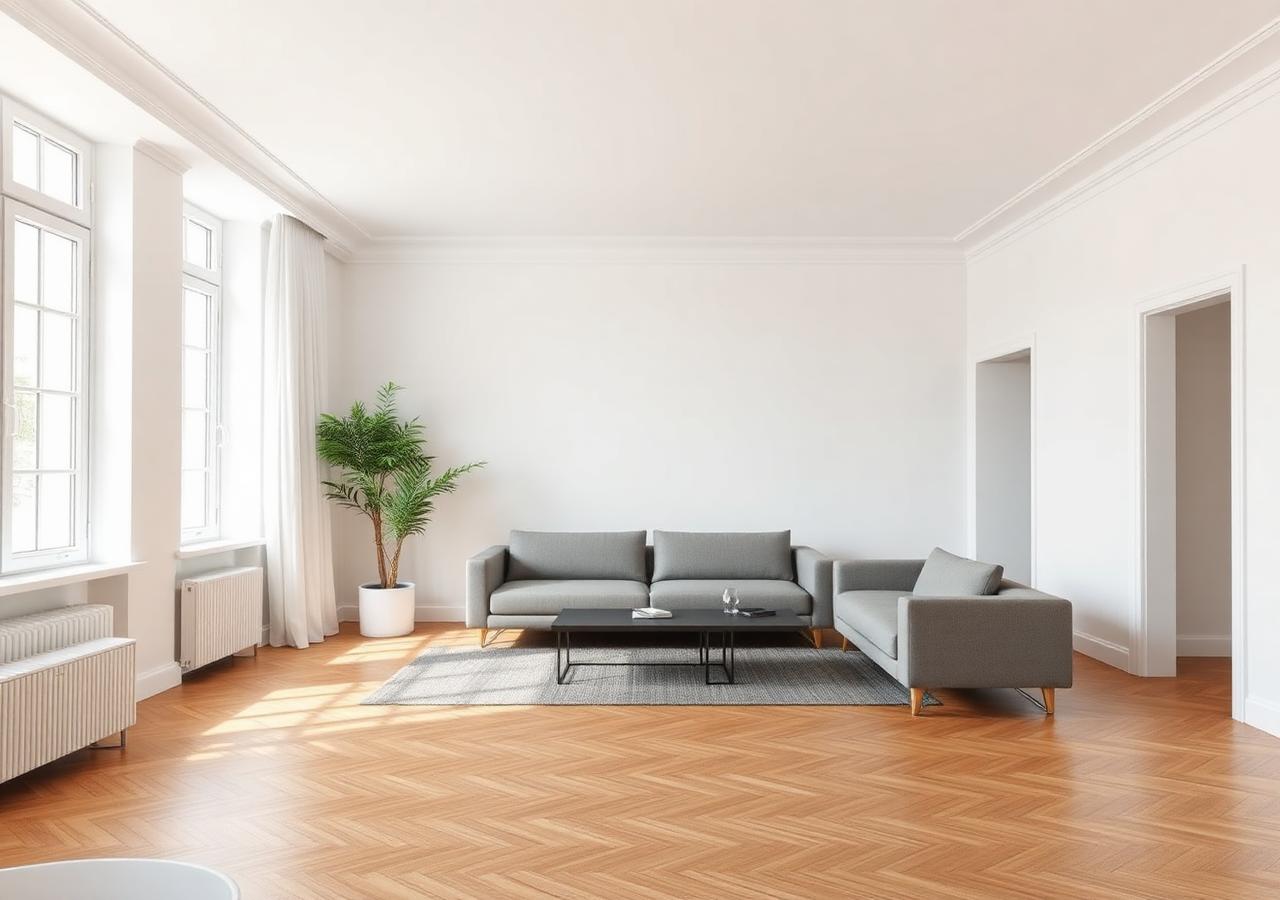 Wohnung nach der Entrümpelung – leer und besenrein